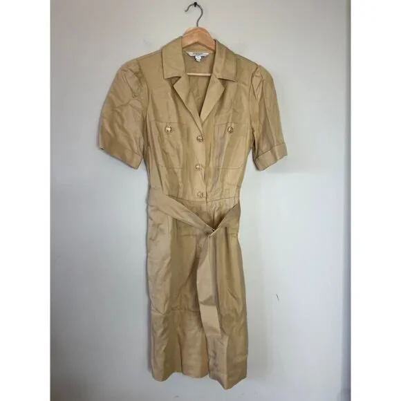 NEW LK Bennett Stella Lined Blend Belted Short Sleeves Short Playsuit Size: 2